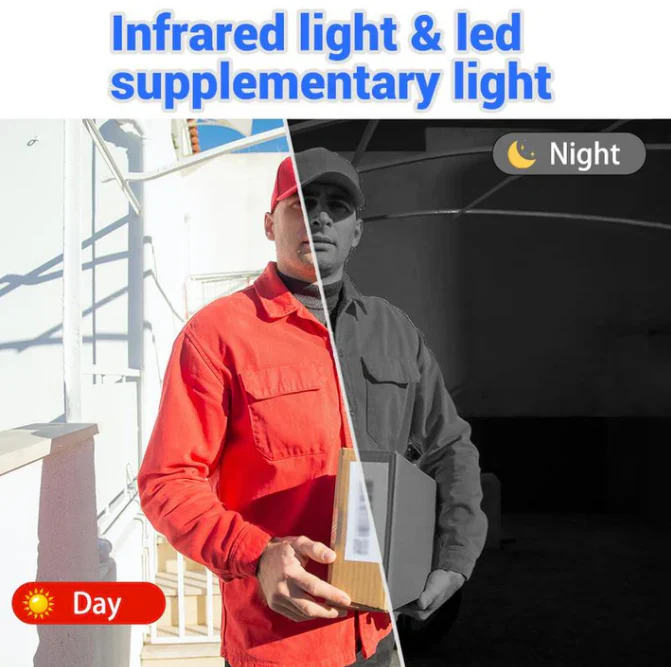 wireless doorbell camera: 1080p, 170° angle, 4.3 inch screen, ipx65 outdoor waterproof, night vision