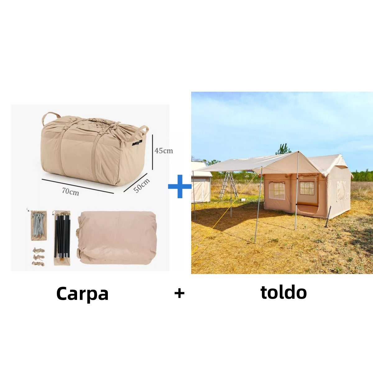 Waterproof Light Weight Oxford Cloth Automatic Inflatable Tent With Camping Equipment - Image 2